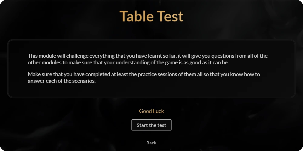 Entry point for the table test