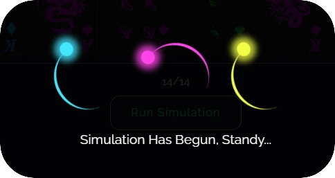A loading screen that is shown while the simulation is in progress